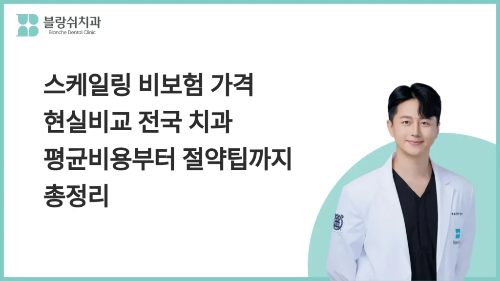 스케일링 비보험 가격 현실 비교