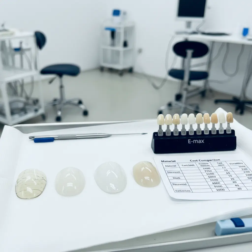 라미네이트 재료별 개당 가격 비교 (레진·세라믹·지르코니아·E.max)