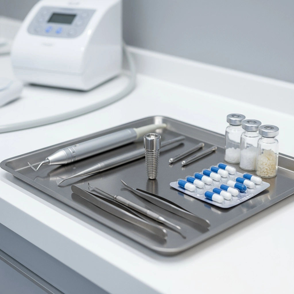 임플란트 나사 식립 후 염증 단계별 치료 방법(보존·외과적 접근)