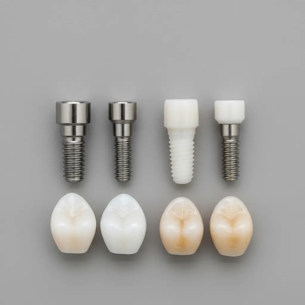 임플란트 재료 및 보철 종류 비교 (티타늄 vs 지르코니아)