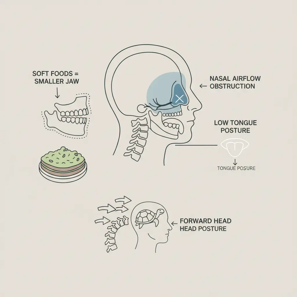 現代の生活習慣が歯並びを悪くする理由