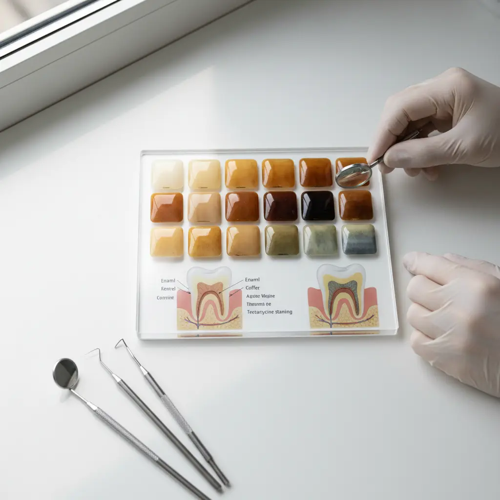 歯の黄ばみの原因と歯医者ホワイトニングで解消できる範囲