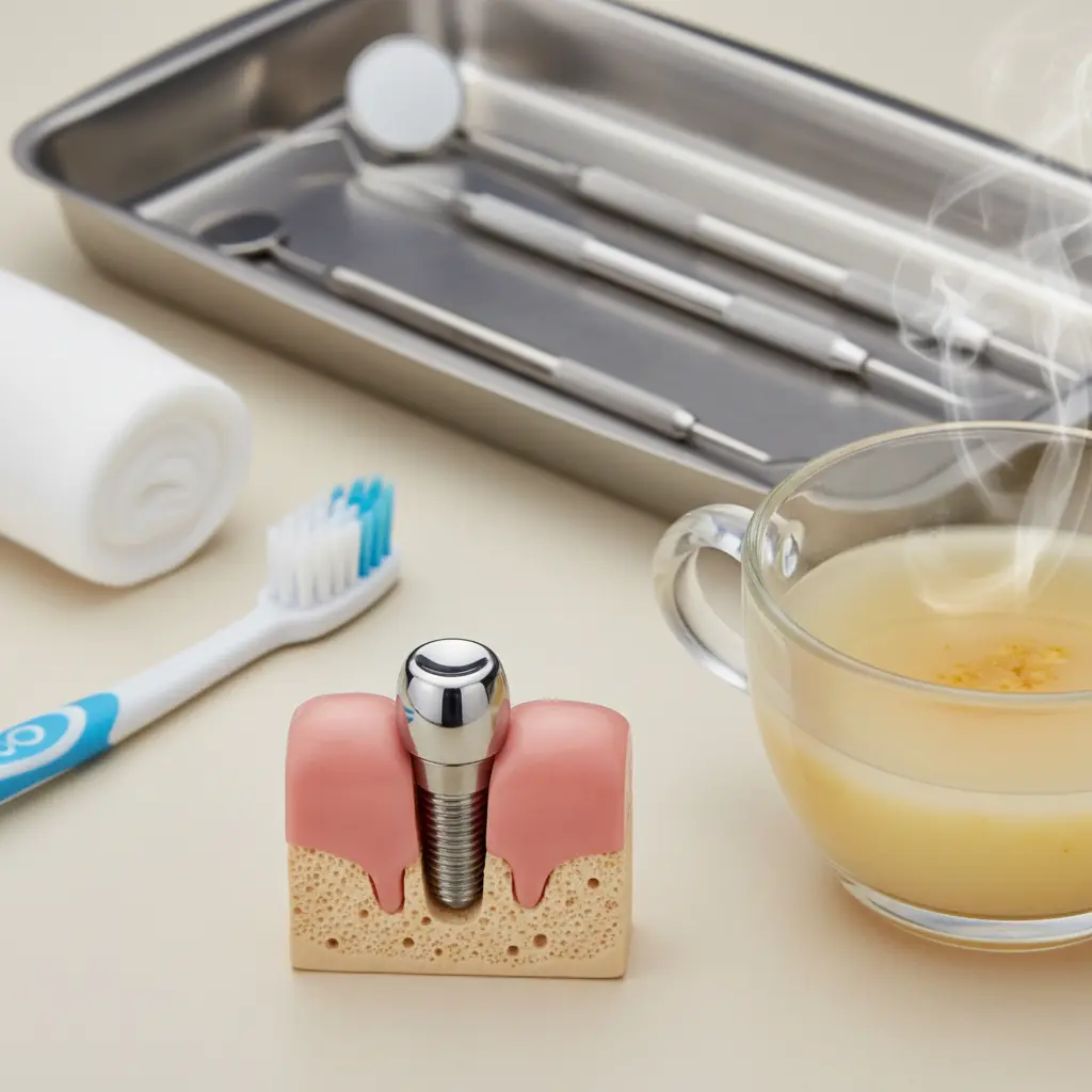 임플란트 뚜껑과 골유착 기간 중 관리법