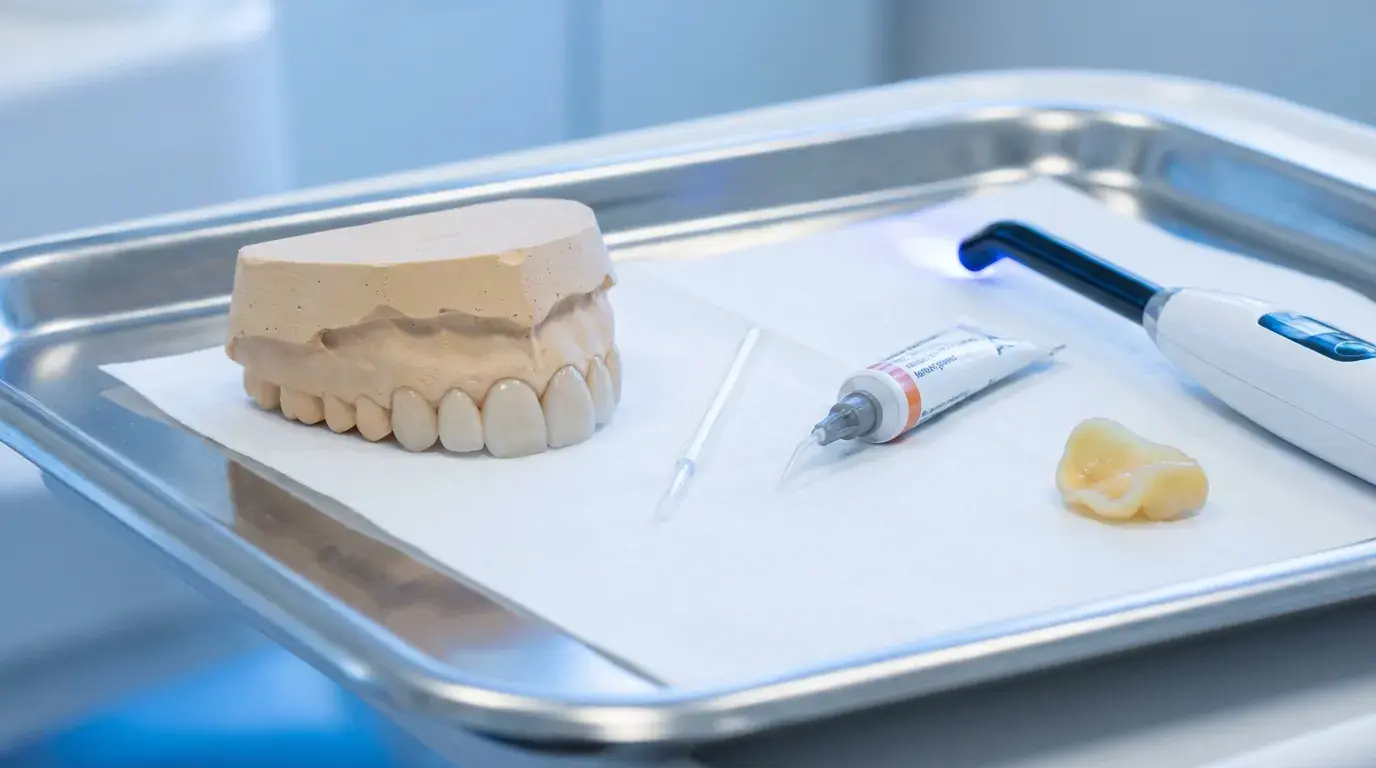 라미네이트 임시치아 제거 후 최종 접착 절차