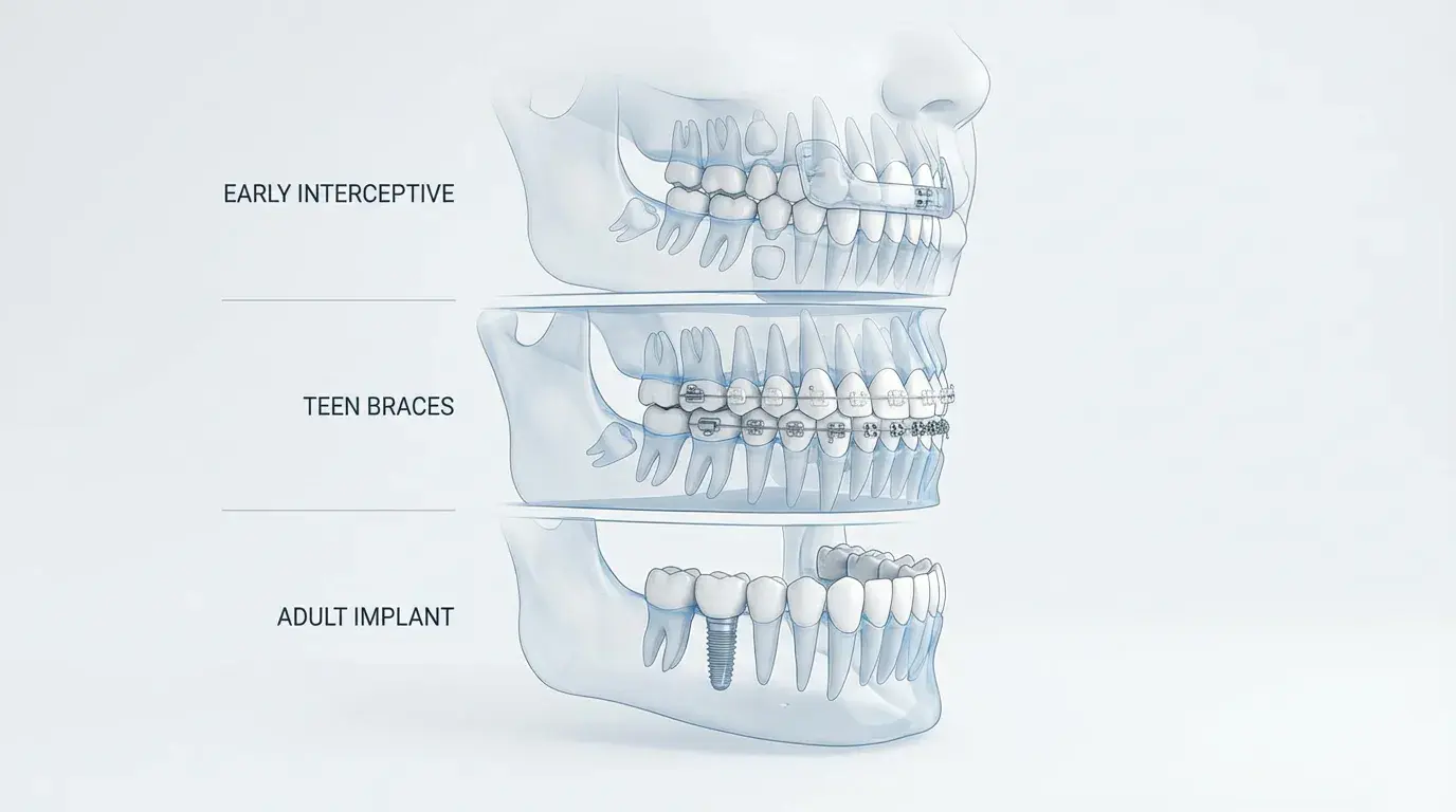 성장 단계별 치아교정 진행과 시기별 치료 전략