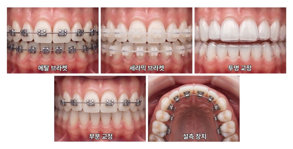 교정장치 종류별 비교